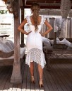 Robe midi en dentelle blanche 1