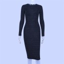 Robe midi scintillante noire 2