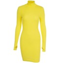 Robe mini à col roulé d'automne 4