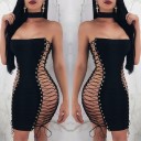 Robe mini à lacets 1