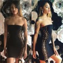 Robe mini à lacets 2