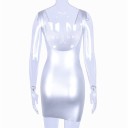 Robe mini argentée 5