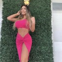 Robe mini asymétrique à deux pièces 3