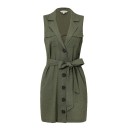 Robe mini chemise sans manches 2