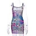 Robe mini colorée à bretelles 1