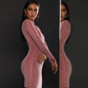 Robe mini de luxe à manches longues 4