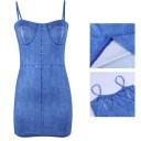 Robe mini en jean pour femmes 3