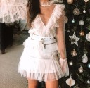 Robe mini en tulle blanche 3