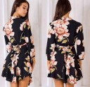 Robe mini femme à décolleté plongeant A2794 9