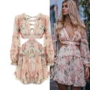 Robe mini femme à manches 1