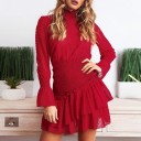 Robe mini femme avec col montant 2