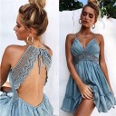 Robe mini femme en dentelle 1