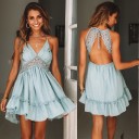 Robe mini femme en dentelle 4