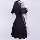 Robe mini gothique noire 3