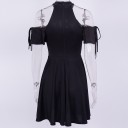 Robe mini gothique noire 4