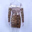 Robe mini léopard avec lacets 5