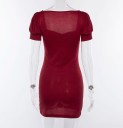 Robe mini rouge pour femmes 4
