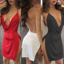 Robe mini sexy avec décolleté 1