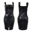 Robe noire en simili cuir 5