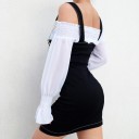 Robe noire mini à bretelles 1