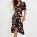 Robe portefeuille à fleurs 2