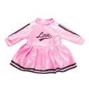 Robe rose pour poupée 2