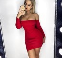 Robe sexy à épaules dénudées 3