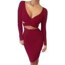Robe sexy à manches longues 8
