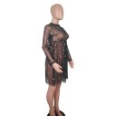 Robe transparente à manches longues 4