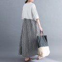 Robe tunique avec jupe à carreaux 2