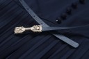 Robe unie avec jupe plissée 5
