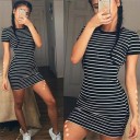 Robes à rayures pour femmes A2765 2