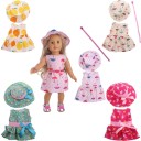 Robes avec chapeau pour poupées 1