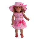 Robes avec chapeau pour poupées 24