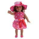 Robes avec chapeau pour poupées 28