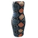 Robes bandage sans bretelles avec un motif serpent moderne Coupe ajustée et longueur sous le genou Matériau élastique en polyester et spandex 4