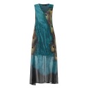 Robes longues à motif de paon 2