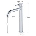 Robinet de lavabo 30,5 x 15 cm Robinet de salle de bain pour eau chaude et froide Robinet élégant et moderne avec commande à levier 13