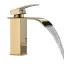 Robinet de lavabo cascade 18,3 x 11 cm Fini brillant Robinet élégant à montage sur plan Monotrou 6