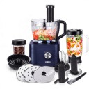 Robot de Cozinha TopStrong YYFP405 11 em 1 1100 W 3 velocidades e função de pulso Tigela 3,2 l e liquidificador 1,5 l Cortar e amassar 1