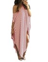 Rochie asimetrică cu dungi maxi 6