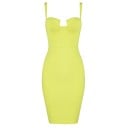 Rochie bodycon pentru femei, cu bretele și decolteu întărit. Croială strânsă din material elastic, cu cusături verticale 3