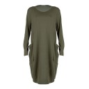 Rochie de damă cu buzunare monocrom 1