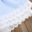 Rochie de dungi pentru fete cu dantelă - Albastru-alb 6