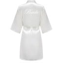 Rochie de mireasă din satin artificial cu legare și inscripția BRIDE Eleganță pentru mireasă Accesoriu ușor și confortabil pentru nuntă 2