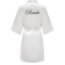 Rochie de mireasă din satin artificial cu legare și inscripția BRIDE Eleganță pentru mireasă Accesoriu ușor și confortabil pentru nuntă 1