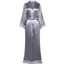 Rochie de noapte cu dantelă Rochie de noapte elegantă și ușoară cu strălucire de mătase Legare cu șnur Rochie de noapte luxoasă 8