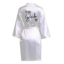 Rochie de noapte pentru mireasă din satin fin cu inscripția team bride 1