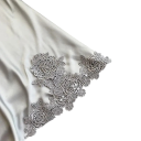 Rochie de noapte sexy pentru femei cu dantelă Lenjerie de casă liberă, uni, cu decolteu în V Material elastic și confortabil Poliester Spandex 3