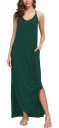 Rochie de o singură culoare cu fantă 8